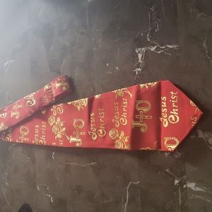 Tie Mens Red Jesus Christ NIP